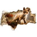 Wallsticker 3D væg sticker Adamec - ung ræv