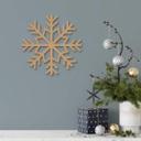 Decoración en madera copo de nieve - MDF nature