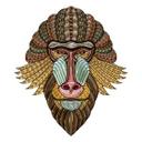 Muursticker Metallic Mandril