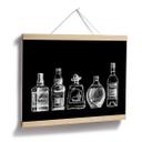 Póster 5 botellas de diversión - negro