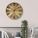 Moderne Wanduhr im Metallic-Look aus Aluminium, gold | Ø 30 cm