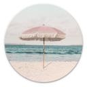 Tableau sur alu-Dibond rond Sisi & Seb - Parasol rose