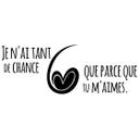 Sticker mural Je n'ai tant de chance