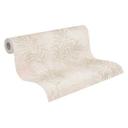 blomstertapet creme grøn - natur tapet landstil - non-woven tapet stue gang