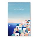 Glasbillede - Huse på Santorini - Rivers