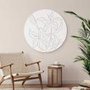 Tableau sur alu-Dibond rond 1X Studio - Dessin au trait Floral