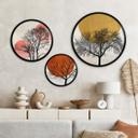 Póster Kubistika - Sol y luna detrás del árbol - Redondo