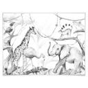 Póster Kvilis - Amigos animales en la selva - blanco y negro