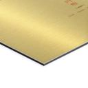 Geborsteld Alu-Dibond met goud-, zilver- & kopereffect - Japanse zen penseelkunst - Adan