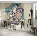 Livingwalls papier peint photo ARTist Acryl Lady motif aquarelle beige, bleu, turquoise
