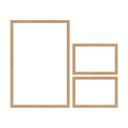 Marco de madera (3 piezas) - MDF nature