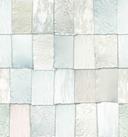 Fototapet Patchwork-papirlook i hvid og beige med fin struktur 3,4 x 3,18 m