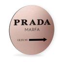 Wandcirkel Alu-Dibond Prada Marfa - koper effect