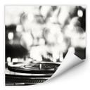 Zelfklevende Poster Vinyl Record on Turntables
