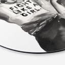 Tableau sur alu-Dibond rond Verbaan - Fight like a Girl