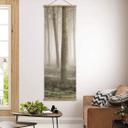 Póster de tela Carozzi - Bosque de cuento de hadas en la bruma matinal - Panorama
