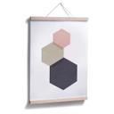 Plakat - Nouveauprints - Hexagons pink