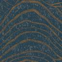 3D tapet med bølgemønster blå guld - non-woven tapet metallic effekt - abstrakt mønster tapet