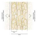 art deco tapet med guldelementer - non-woven tapet vintage design - stue tapet