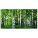3 stykke lærredstryk, Birch Forest Green