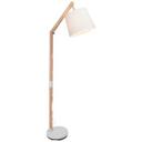 Stehleuchte Diego, beige, 163 x 80 cm, Holz Stehlampe, dimmbar