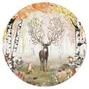 Vinilo decorativo Kikki Belle - Ciervo en otoño - Redondo