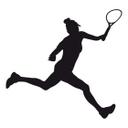 Muursticker Tennisspeelster 02