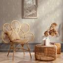 Papel pintado geométrico beige plateado - Papel pintado no tejido con diseño de líneas modernas - Papel pintado texturado