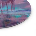 Glasbillede - Violet regn over blå dis - Schmucker - Rund
