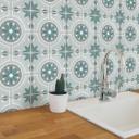 Azulejos Adhesivos flor en círculo - lote de 12