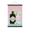 Tekstil plakat Gin og tonic-cocktail - Lizde