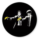 Tableau en verre Banksy - Pulp Fiction - Rond