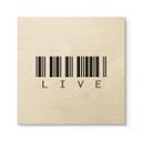 Cuadro de madera Barcode Live - Cuadrado