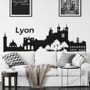 Muursticker Skyline Lyon
