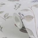 Papel pintado Floral gris rosa - Acuarela ramas y hojas - Papel pintado no tejido moderno