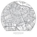 Muursticker rond - Amsterdam