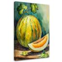Lærredsmaleri, vandmelonfrugt håndmalet