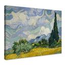 Lærredsprint - Van Gogh - Hvedemark med cypresser