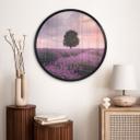 Póster Campos de lavanda púrpura al atardecer - Cevik - Redondo