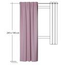 Homing Fertigschal mit verdeckten Schlaufen Galdin rose -  2,45 x 1,4 m