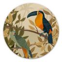 Tableau sur alu-Dibond rond Goed Blauw - Paradis
