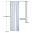 Homing Vorhang mit verdeckten Schlaufen Galdin weiß -  2,45x1,40 m
