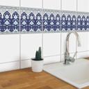 Azulejos Adhesivos Flores de Savar - Azul y blanco - Lote de 12