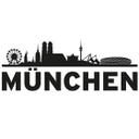 Wandtattoo FC Bayern Skyline - München mit Logo fa