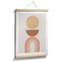 Póster Equilibrio abstracto - Arcos y círculos retro - Costa