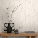 Papier peint mural intissé Skandi - structure lin dans les tons naturels & gris
