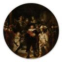 Cuadro de madera Rembrandt - La ronda de noche - Redondo