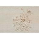 Relief tapet med blomstermønster - elegant 3D vægdesign i creme