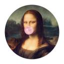 Póster Taudalpoi - Mona Lisa con chicle - Redondo