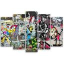 5 stykke lærredstryk Graffiti Street Art